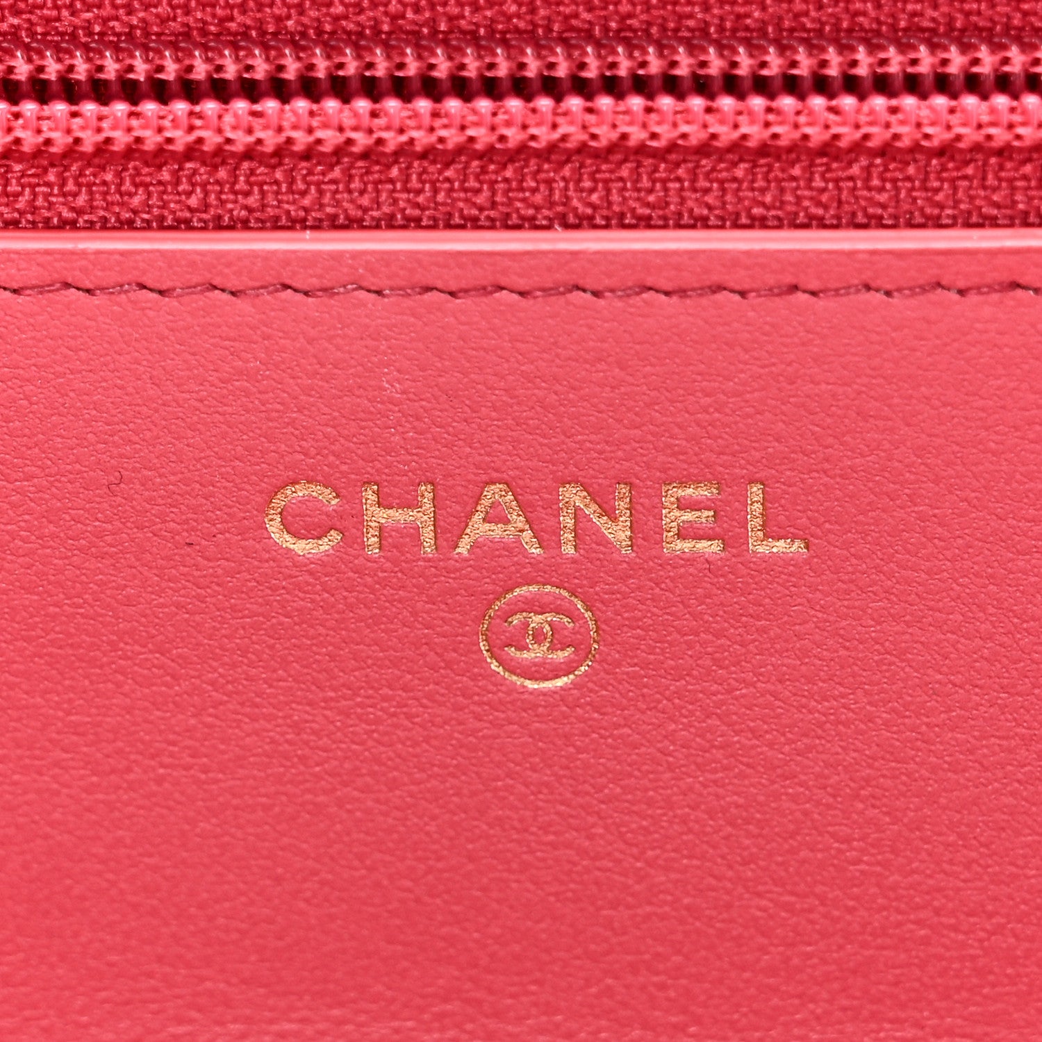 Chanel Shiny Goatskin Quilted Chanel 19 Wallet On Chain WOC Dark Pink 6 of 11