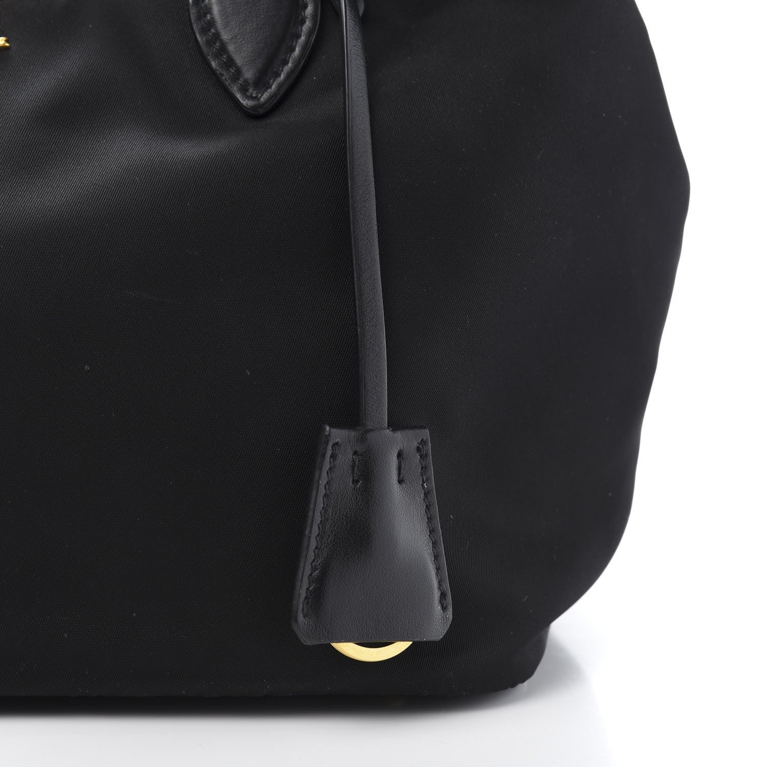 Prada Tessuto Nylon Soft Calf Tote Black 11 of 12