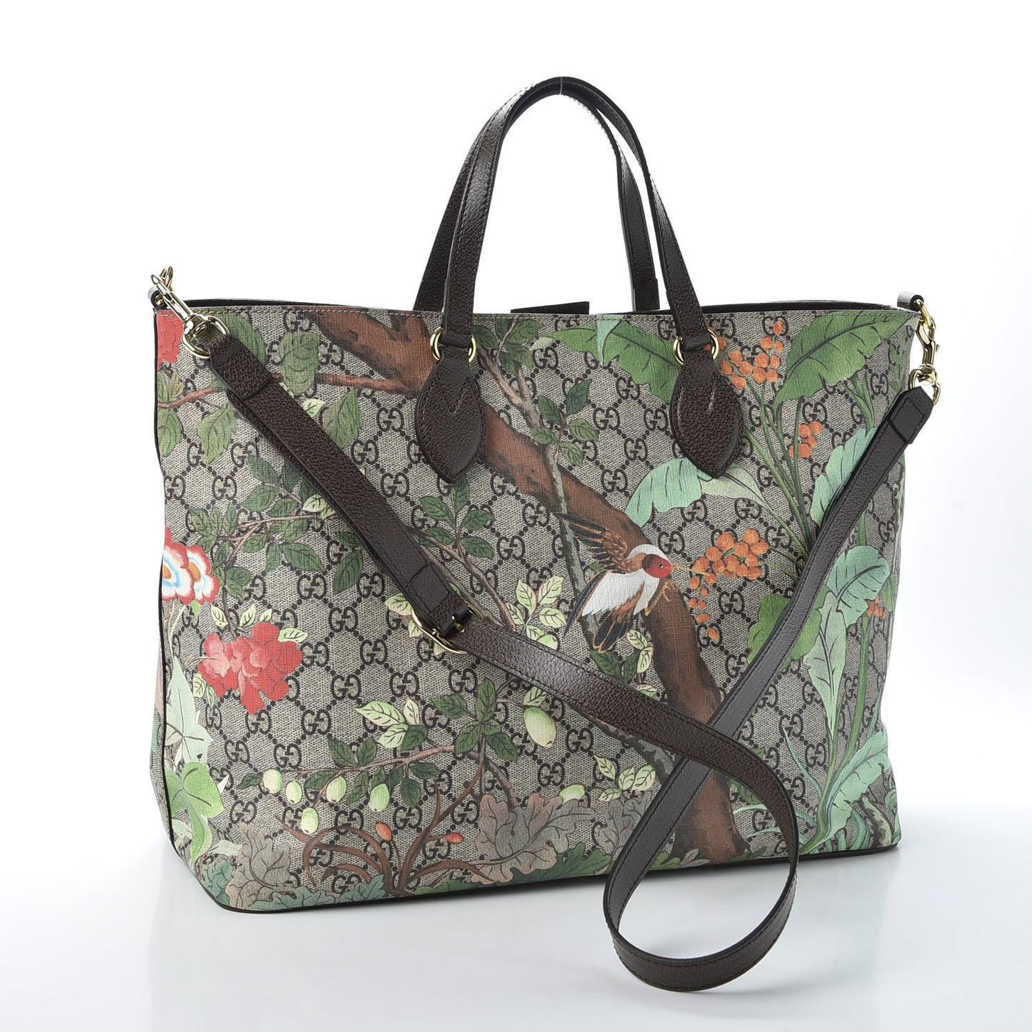 Soft GG Supreme Monogram Tian Medium Crossbody Tote Beige Multicolor New Acero