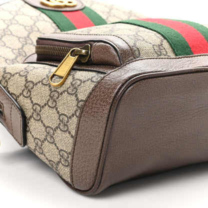 Gucci GG Supreme Monogram Calfskin Web Small Ophidia Day BackpacK Beige Ebony New Acero 10 of 11