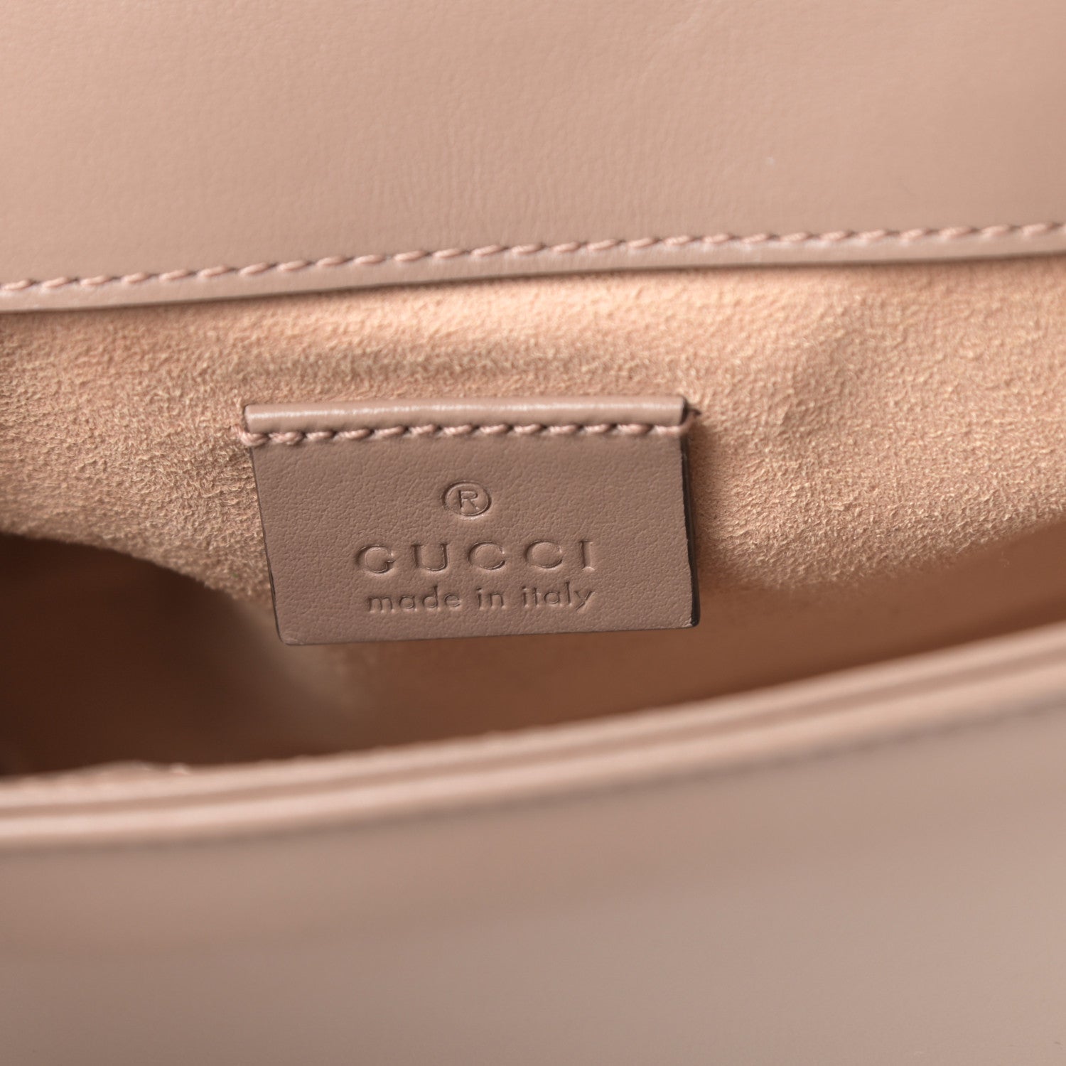 Gucci Calfskin Matelasse Mini GG Marmont Top Handle Shoulder Bag Porcelain Rose 6 of 10