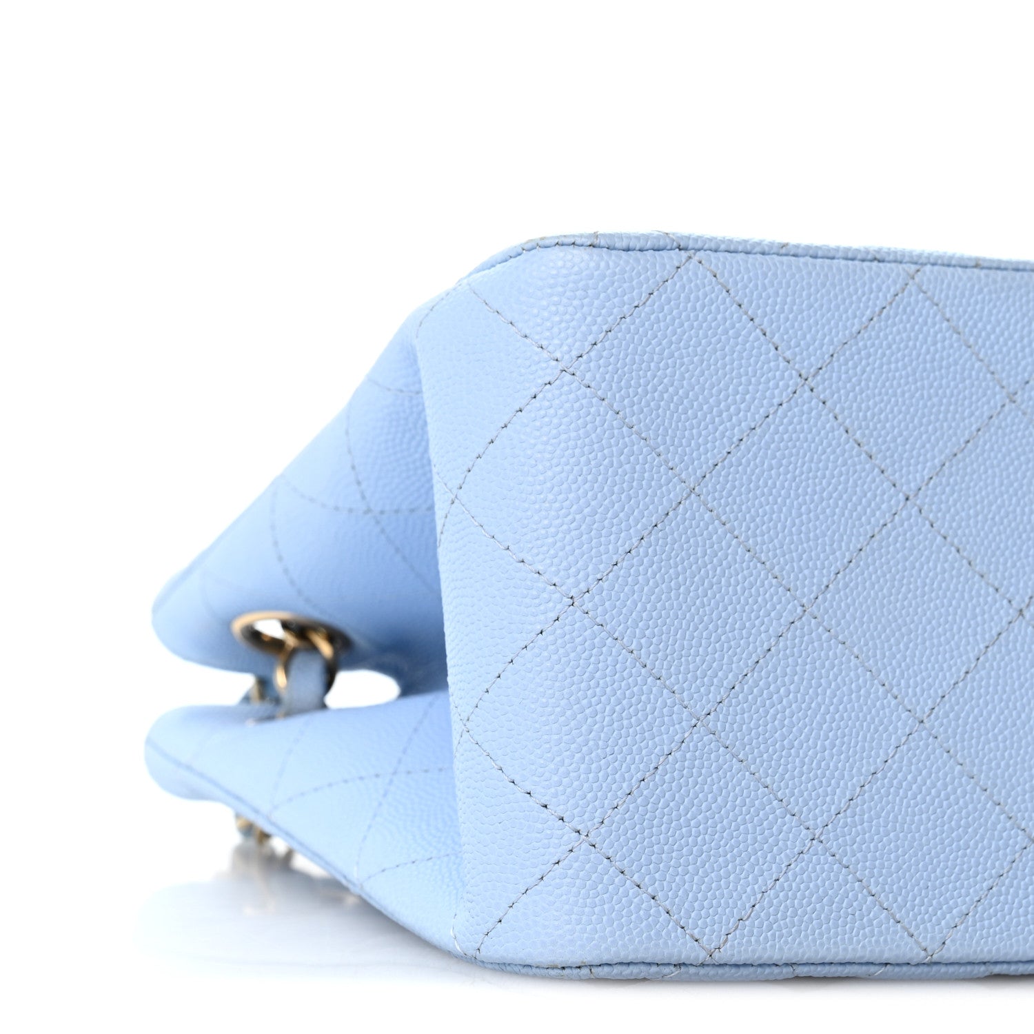 Chanel Caviar Quilted Mini Bucket Bag Blue 9 of 14