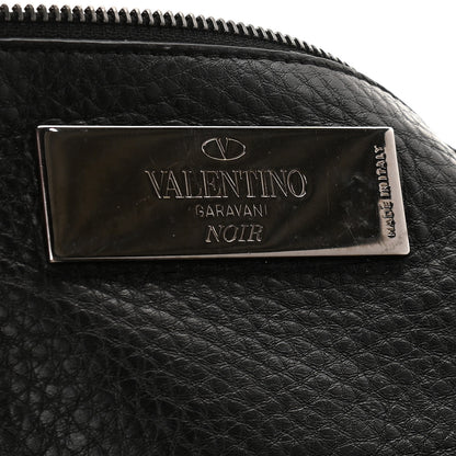 Valentino Garavani Grained Calfskin Onyx Medium Rockstud Rolling Tote Black 6 of 9