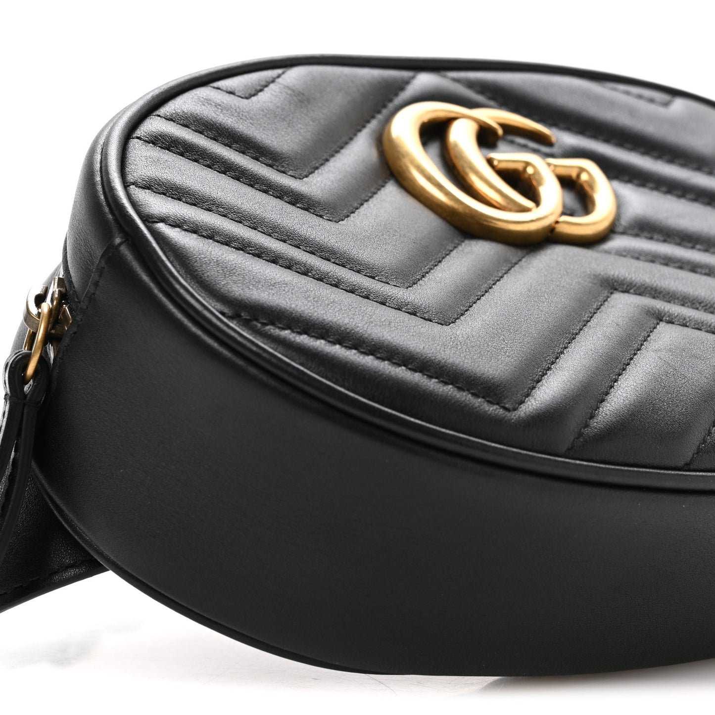Calfskin Matelasse GG Marmont Belt Bag 95 38 Black