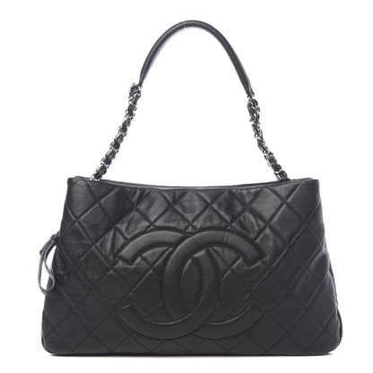Chanel Caviar Quilted Expandable Zip Shoulder Bag Black 1 of 12