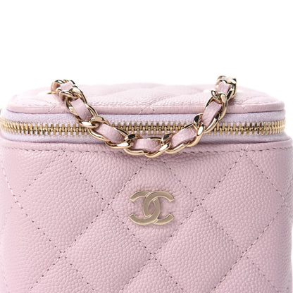 Chanel Caviar Quilted Mini Vanity Case With Chain Light Pink 10 of 11