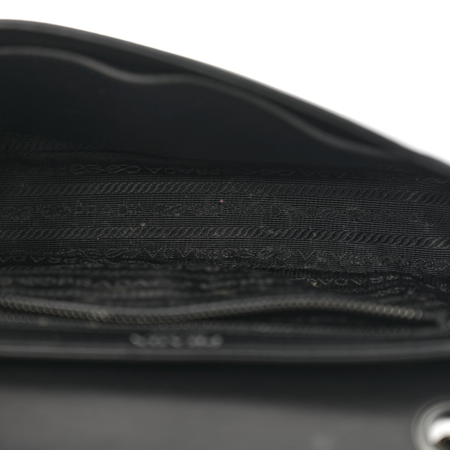 Prada Glace Calfskin Studded Crossbody White Black 5 of 13