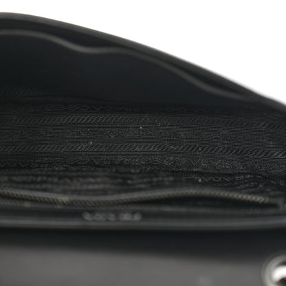 Prada Glace Calfskin Studded Crossbody White Black 5 of 13