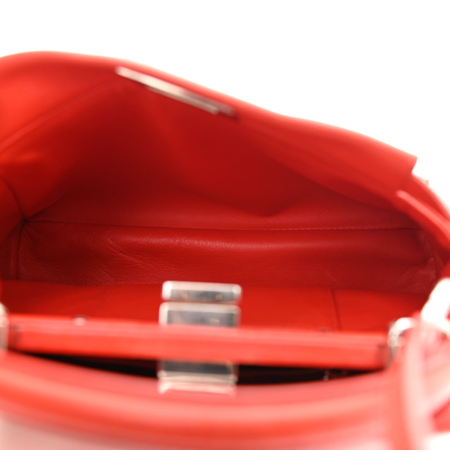 Fendi Nappa Mini Peekaboo Iconic Satchel Papavero 6 of 12