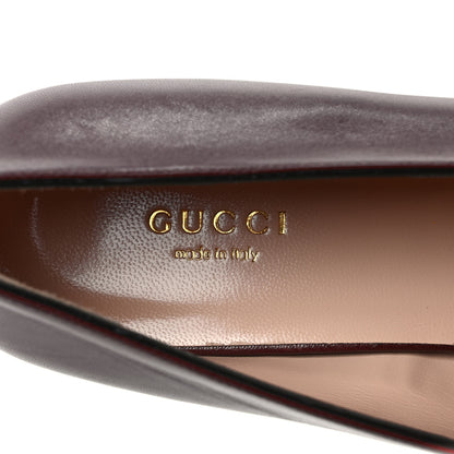 Gucci Malaga Kid Womens GG Marmont Loafers 40.5 Vintage Bordeaux 7 of 10