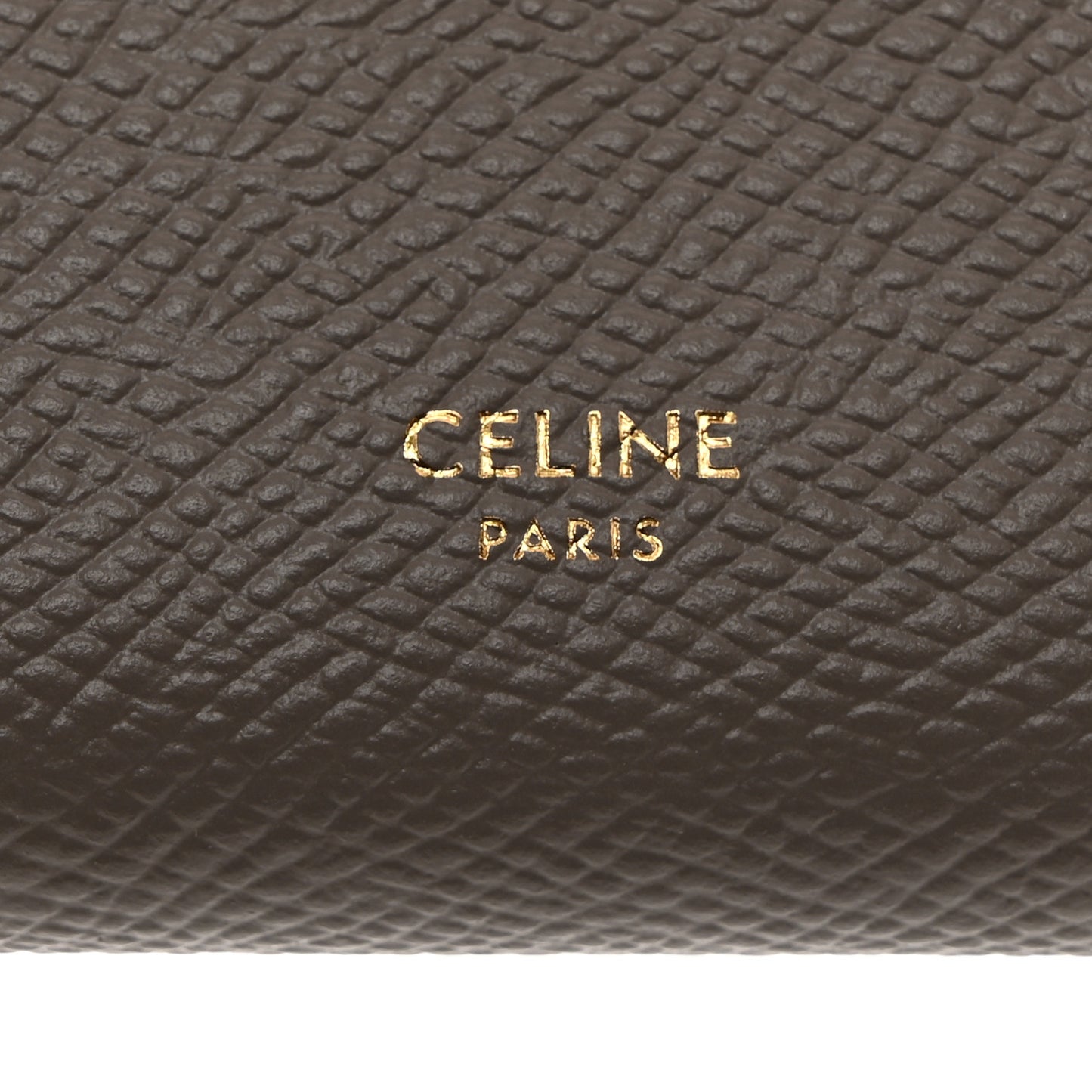 Grained Calfskin Small Multifunction Strap Wallet Pebble Mineral