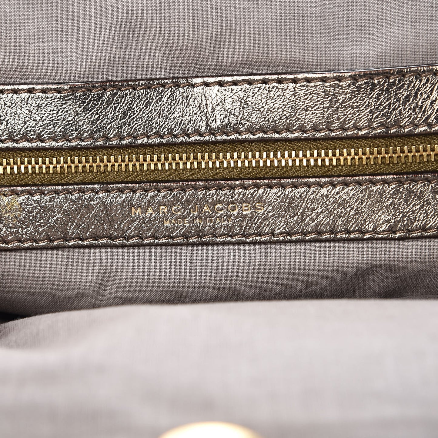 Metallic Calfskin Patchwork Stam Bronze