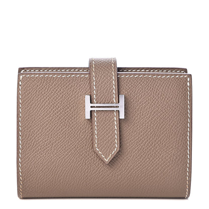Hermes Epsom Bearn Card Holder Wallet Etoupe 1 of 8
