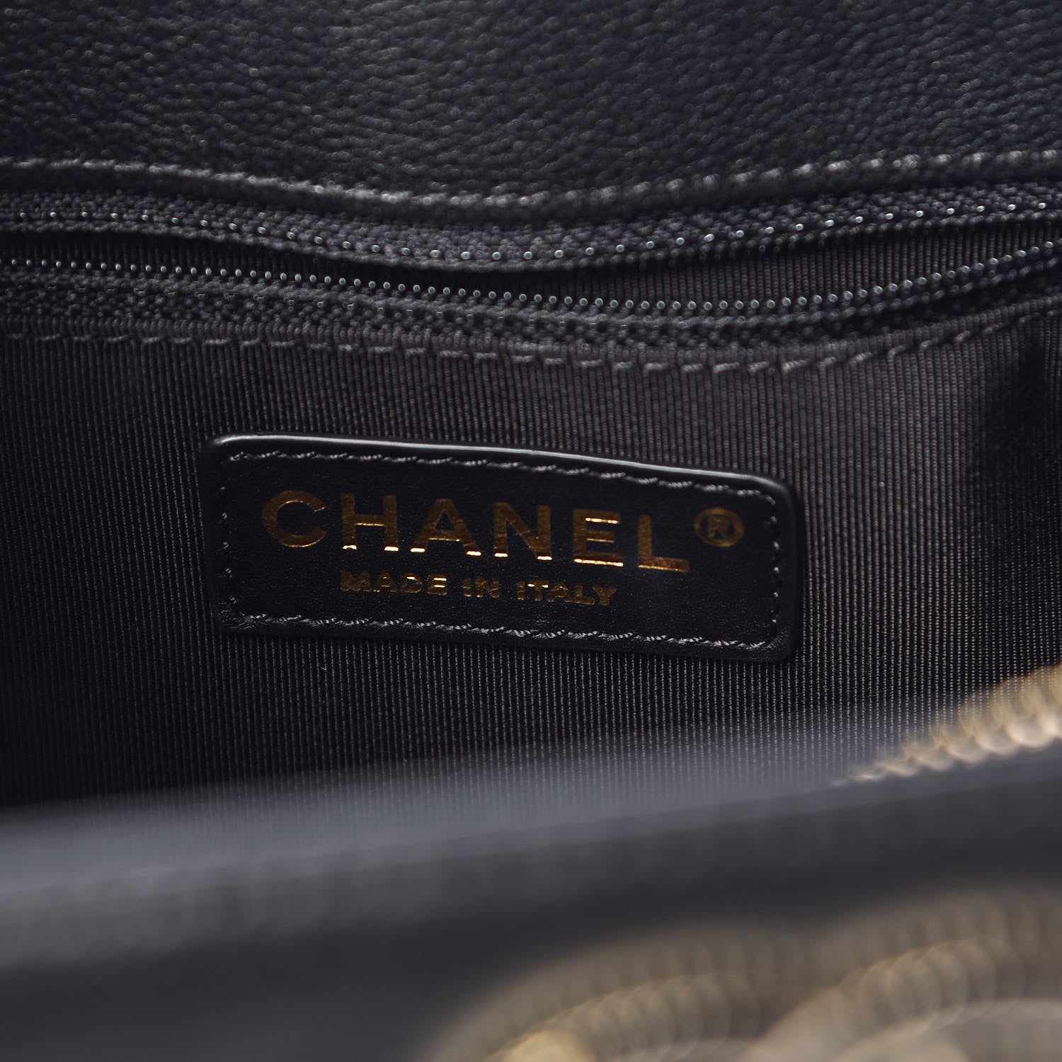 Chanel Sheepskin Chevron Quilted Mademoiselle Vintage Shopping Tote Black 6 of 10