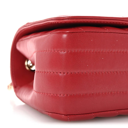 Chanel Calfskin Chevron Quilted Mini Statement Flap Red 9 of 10