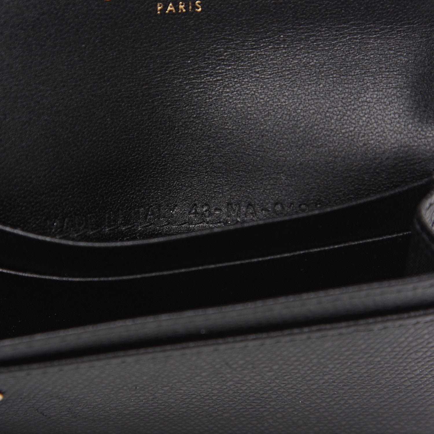 Christian Dior Grained Calfskin Saddle Card Holder Black 6 of 6