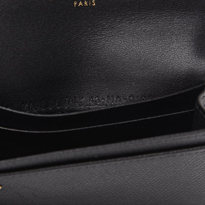 Christian Dior Grained Calfskin Saddle Card Holder Black 6 of 6