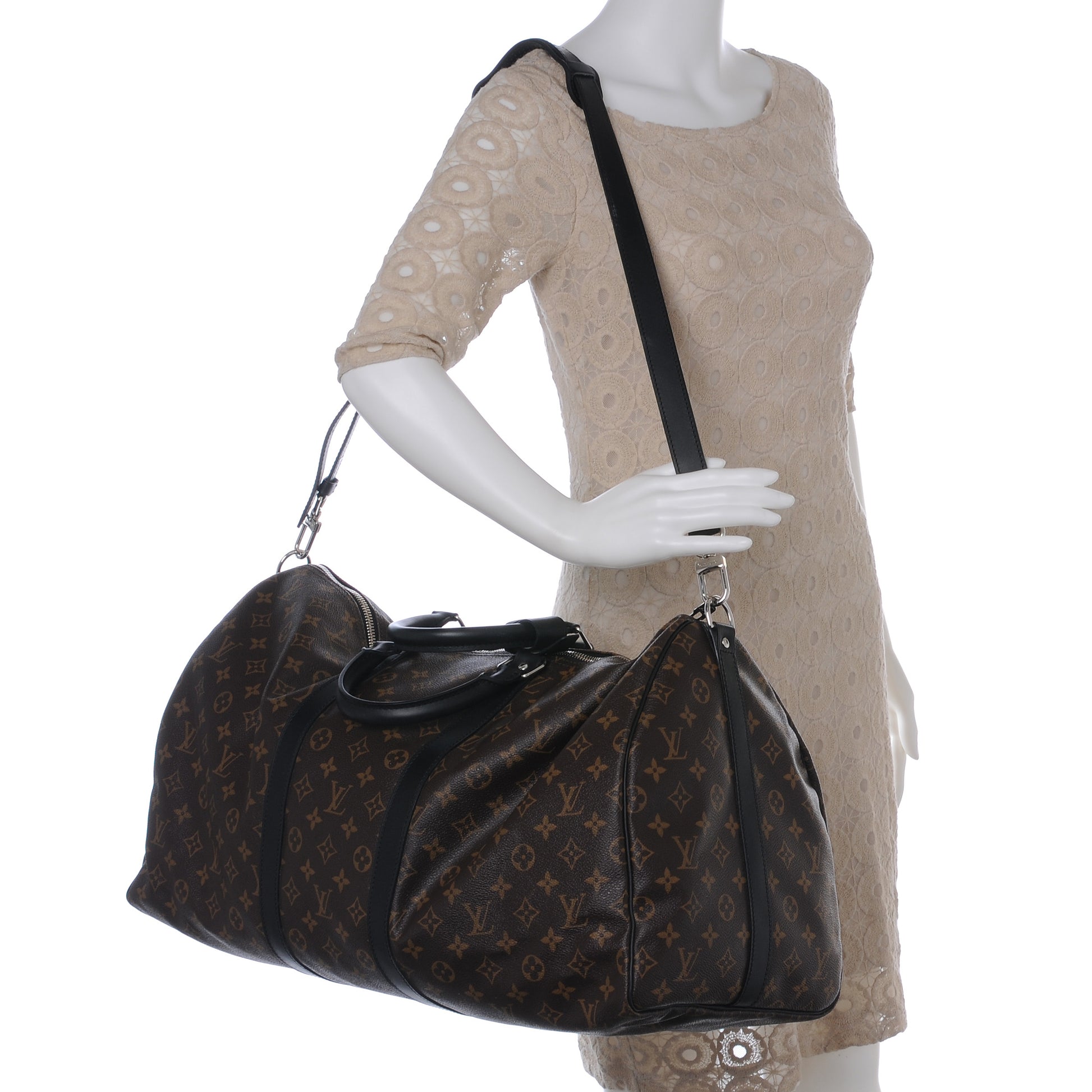 Louis Vuitton Monogram Macassar Keepall Bandouliere 55 2 of 7