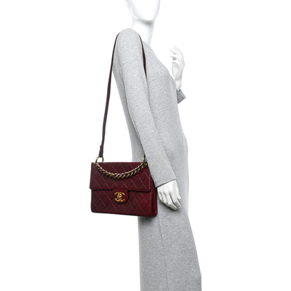 Chanel Caviar Quilted Large Retro Class Flap Burgundy 2 of 15