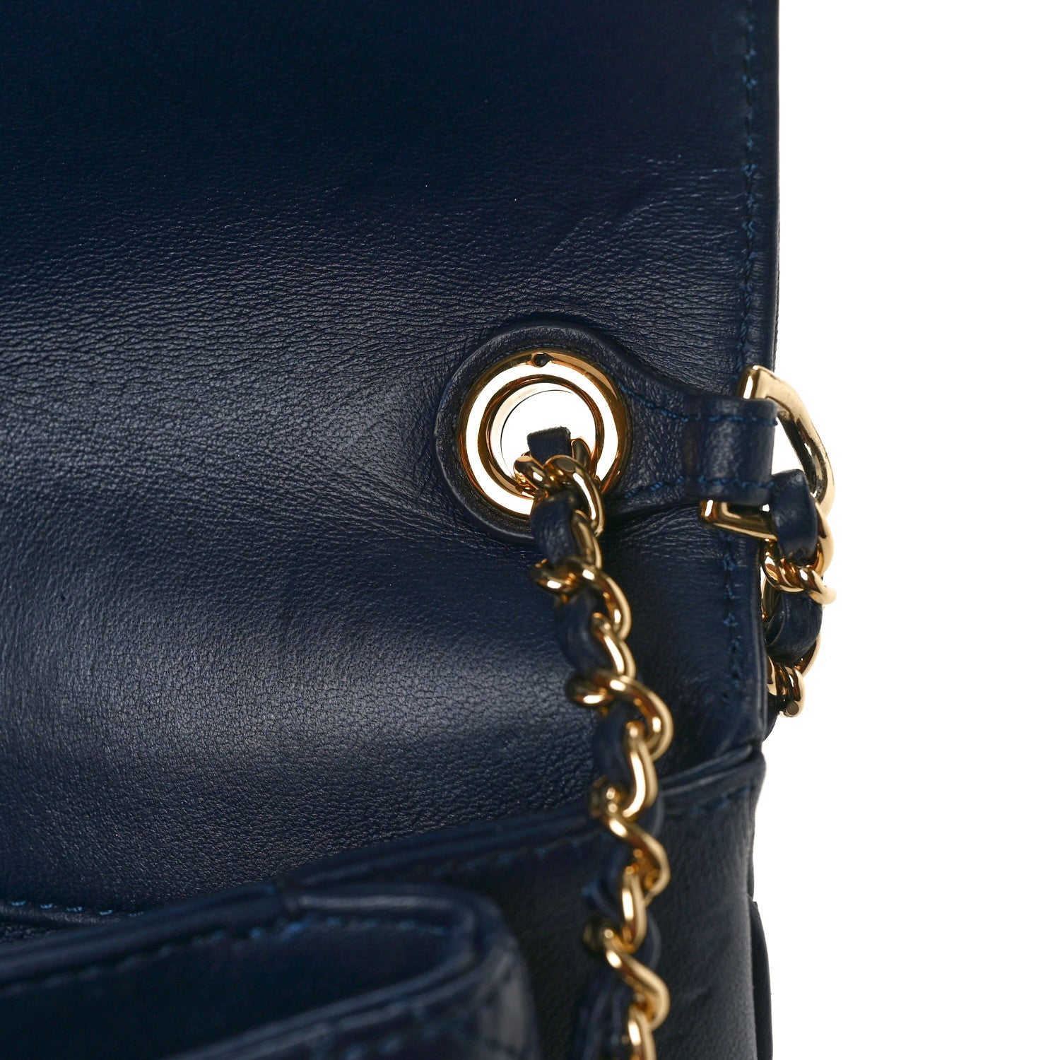 Chanel Lambskin Quilted Large CC Unchained Crossbody Navy 13 of 13