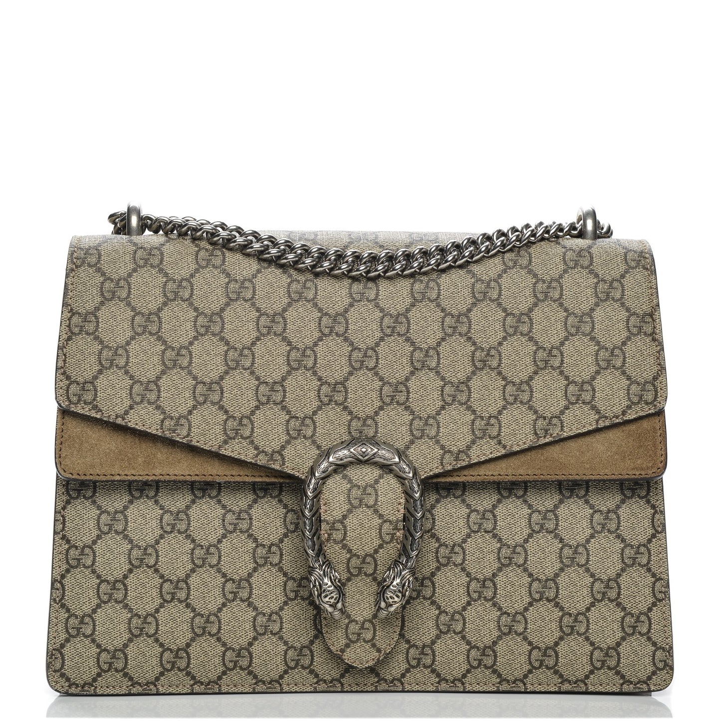 GG Supreme Monogram Medium Dionysus Shoulder Bag Taupe