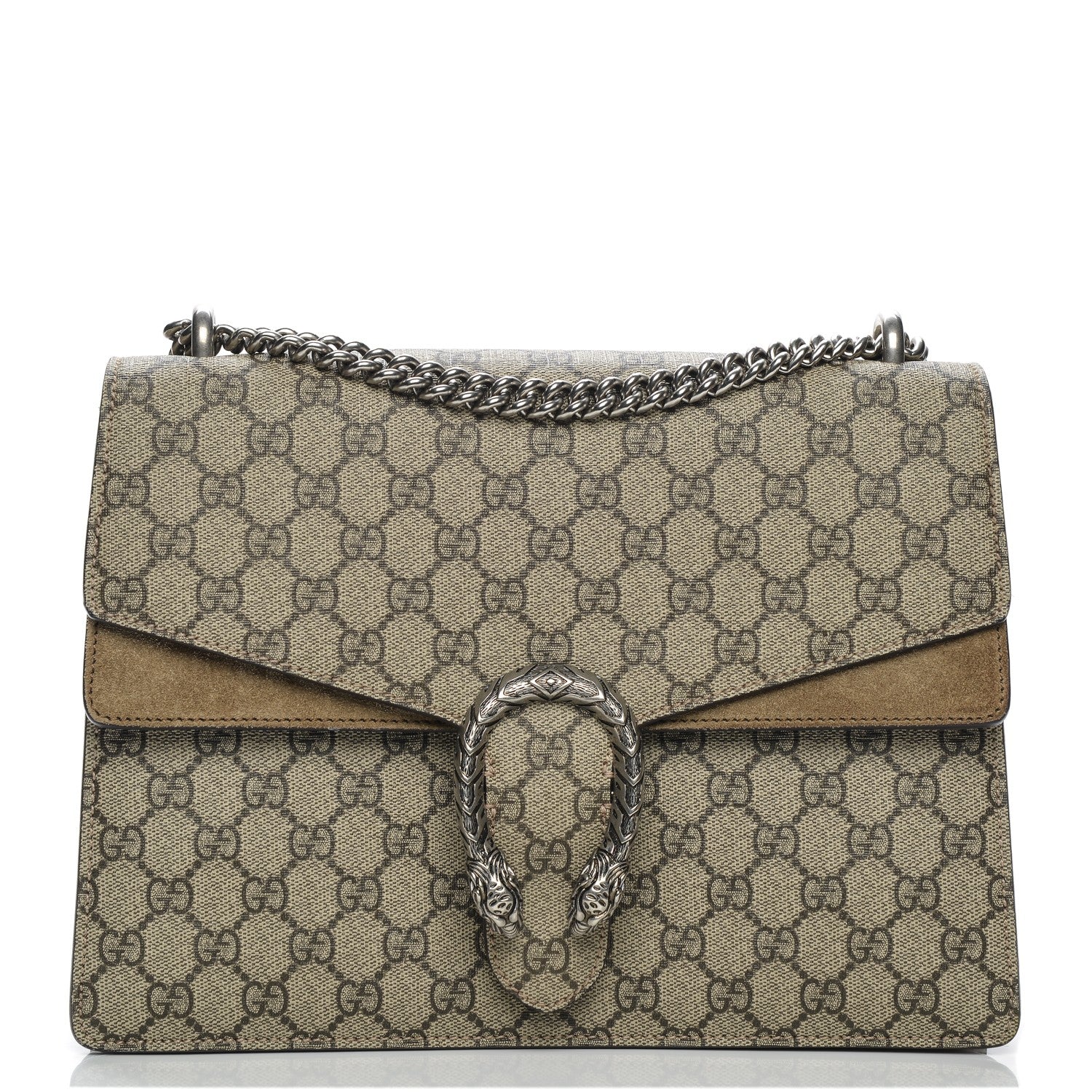 Gucci GG Supreme Monogram Medium Dionysus Shoulder Bag Taupe 1 of 8