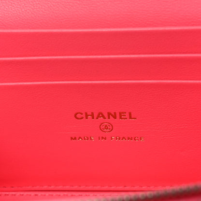 Chanel Lambskin Enamel Quilted Roller Skate Small Vanity Case With Chain Pink 6 of 14