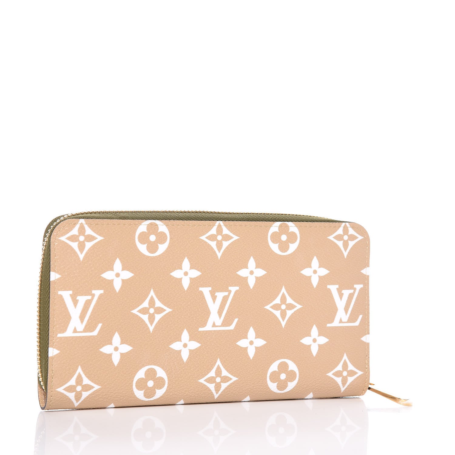 Louis Vuitton Monogram Giant Zippy Wallet Kaki White 3 of 9