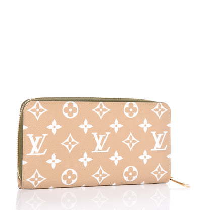 Louis Vuitton Monogram Giant Zippy Wallet Kaki White 3 of 9