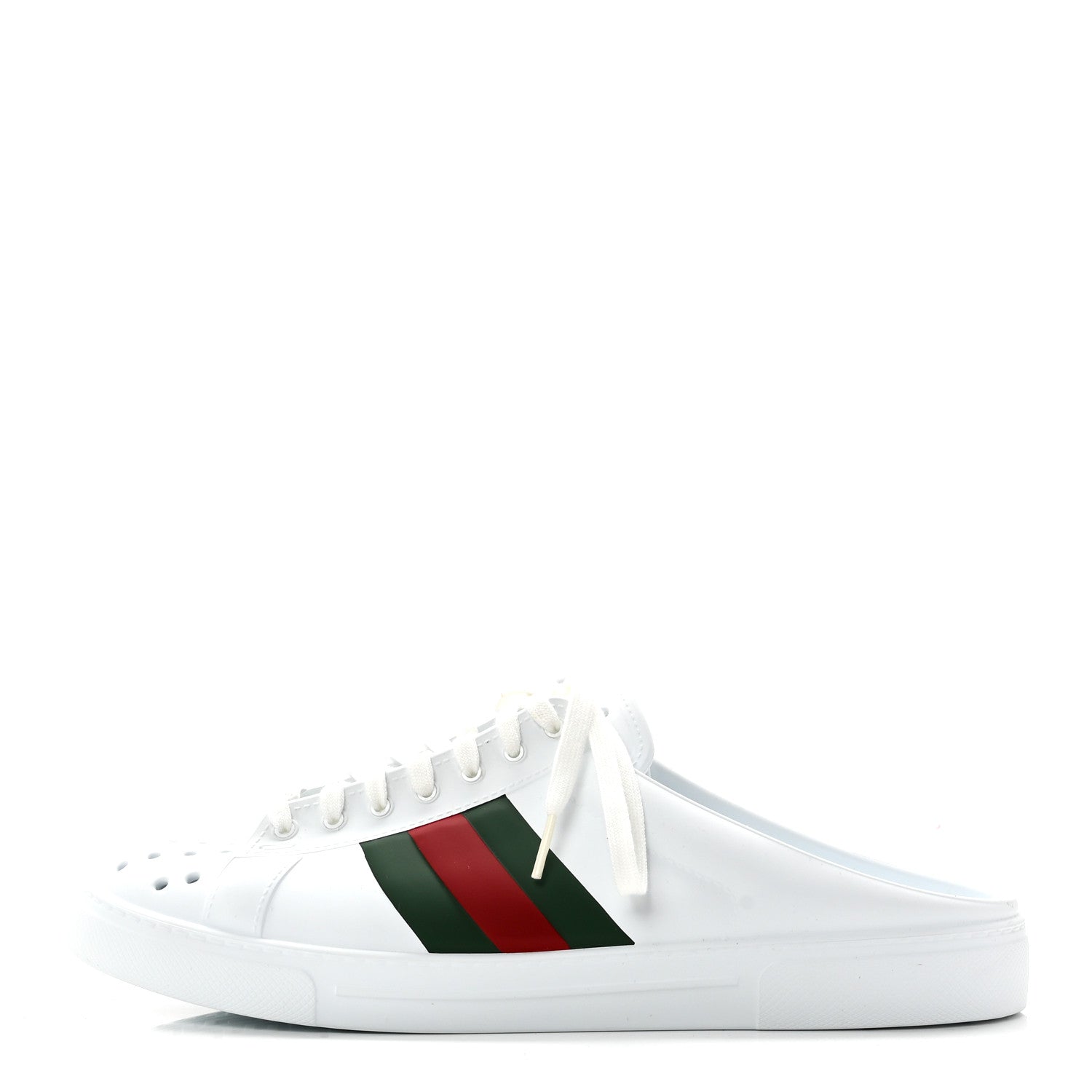 Gucci Rubber Ace Sabot Mules 41 Great White 1 of 10