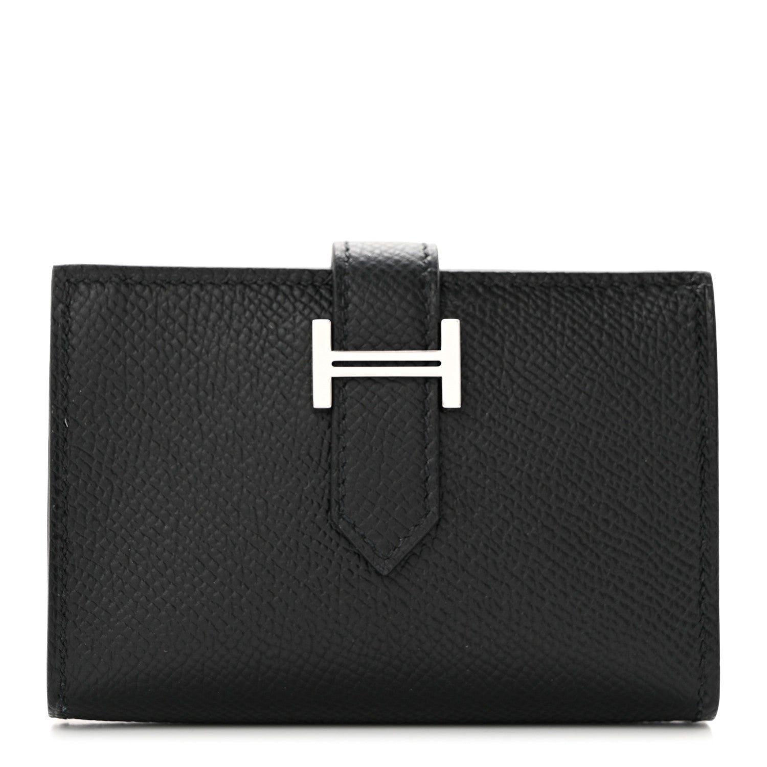 Hermes Epsom Bearn Card Holder Wallet Black 1 of 7