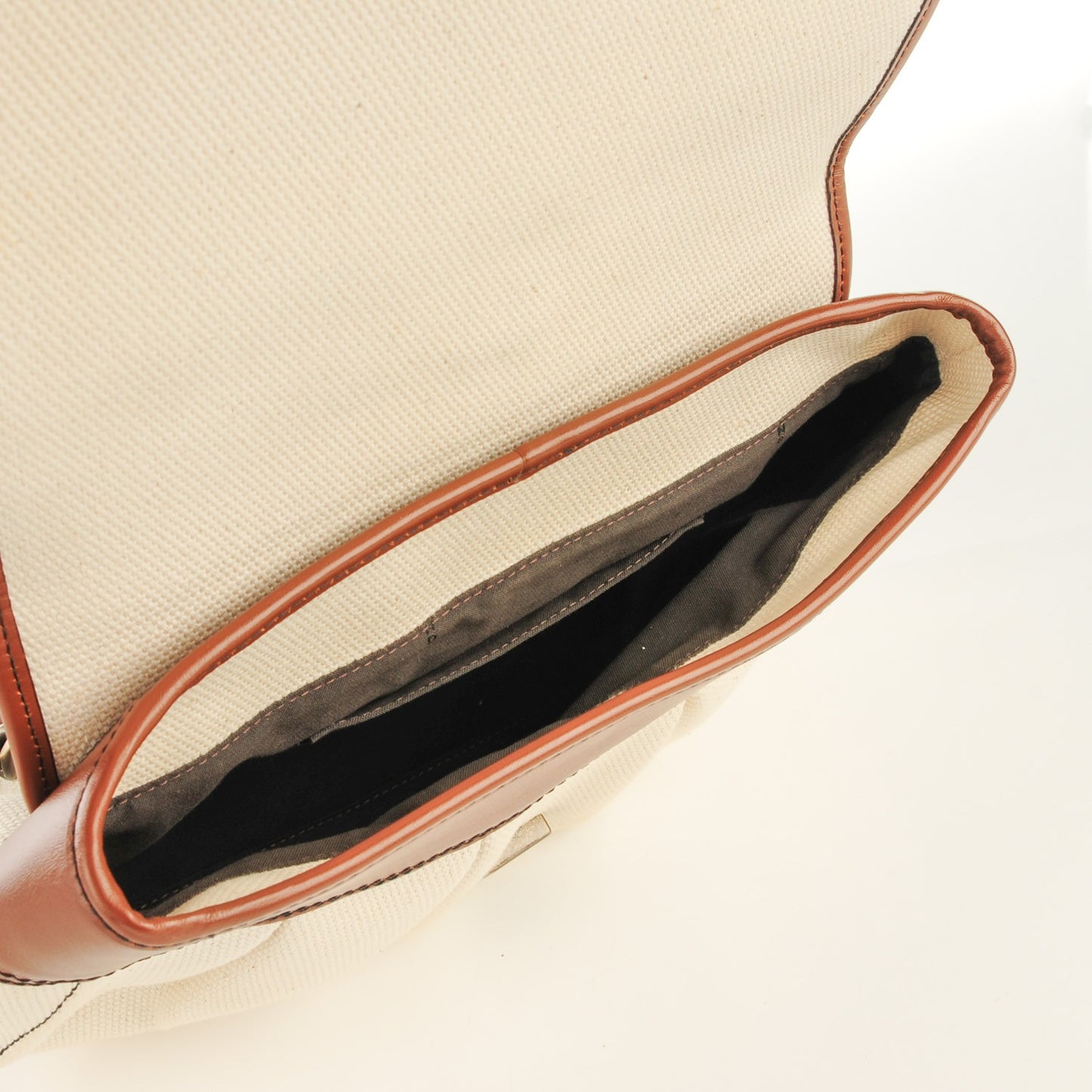 Toile Calfskin B Bag Beige Tan