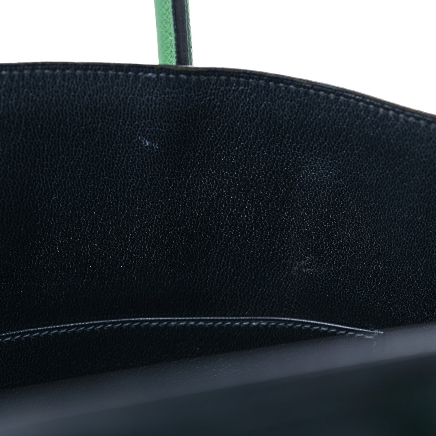 Courchevel Bi Color Birkin 35 Bleu Indigo Vert Clair