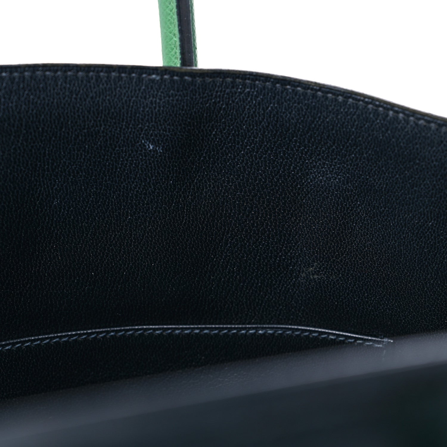 Hermes Courchevel Bi Color Birkin 35 Bleu Indigo Vert Clair 13 of 16