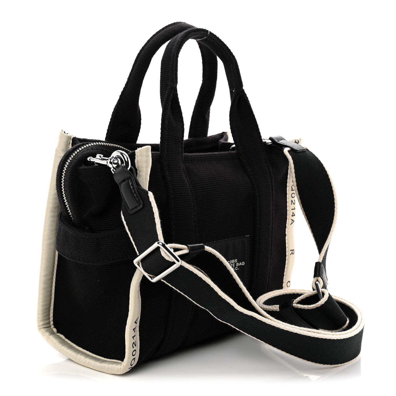 Marc Jacobs Cotton Canvas The Jacquard Tote Bag Black 3 of 10