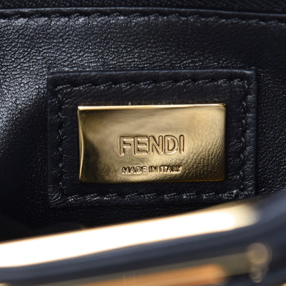 Fendi Nappa Crystal Studded XS Peekaboo Iconic Satchel Black 6 of 8