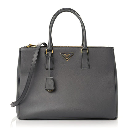 Prada Saffiano Lux Large Galleria Double Zip Tote Mercurio 1 of 13