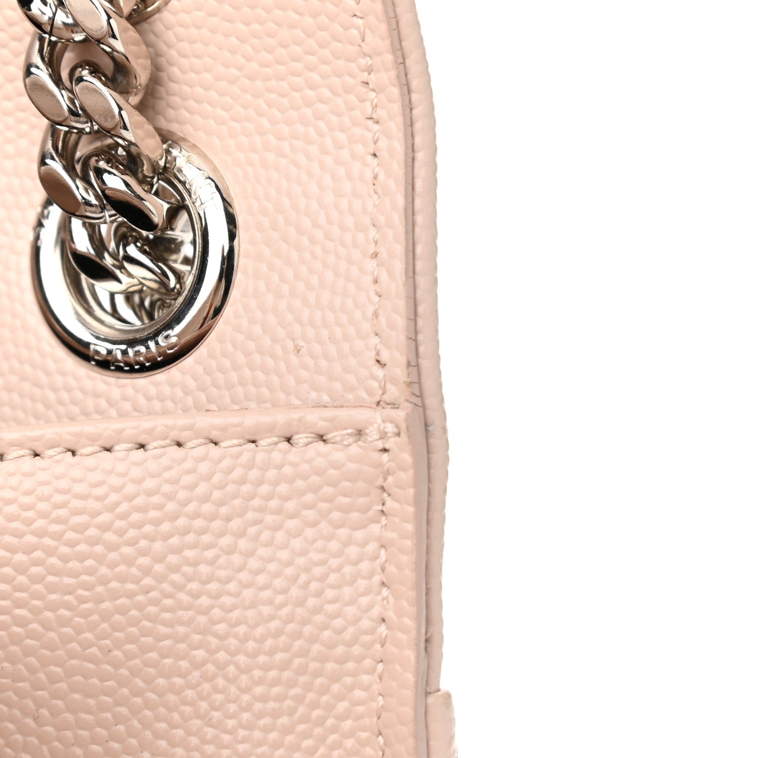 Saint Laurent Grain De Poudre Textured Mixed Matelasse Medium Triquilt Monogram Satchel Marble Pink 11 of 12