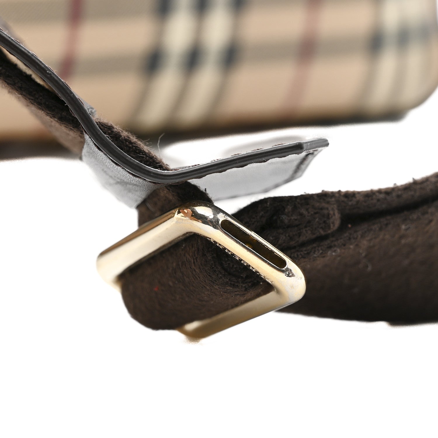 Burberry Haymarket Check Front Pocket Crossbody Bag Chocolate 11 of 12
