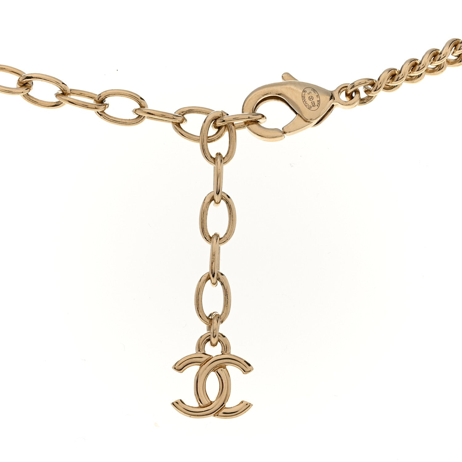 Chanel Resin Logo Choker Pink Black 6 of 7