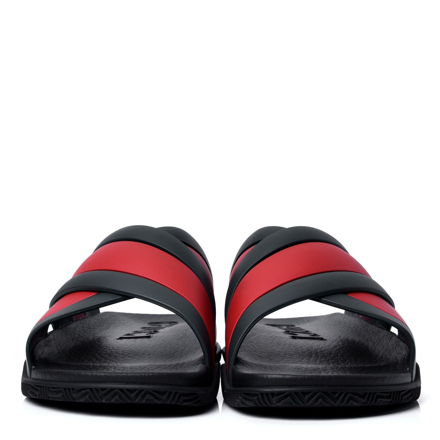Rubber Web Mens Criss Cross Slide Sandals 5 Green Red