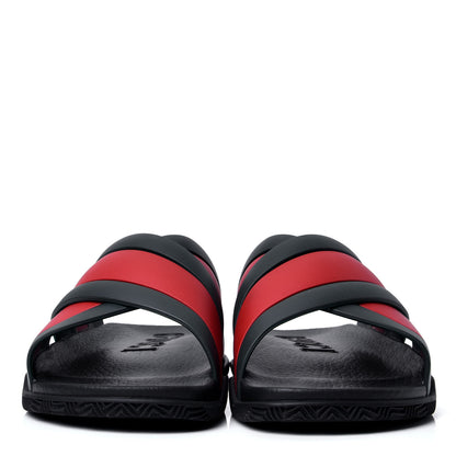 Gucci Rubber Web Mens Criss Cross Slide Sandals 5 Green Red 2 of 6