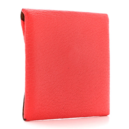 Hermes Chevre Mysore Bastia Verso Coin Purse Rose Texas Quebracho 3 of 8