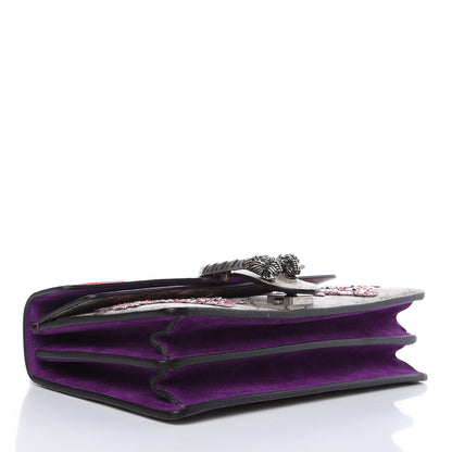 Gucci GG Supreme Monogram Embroidered Small Dionysus Shoulder Bag Purple 4 of 12