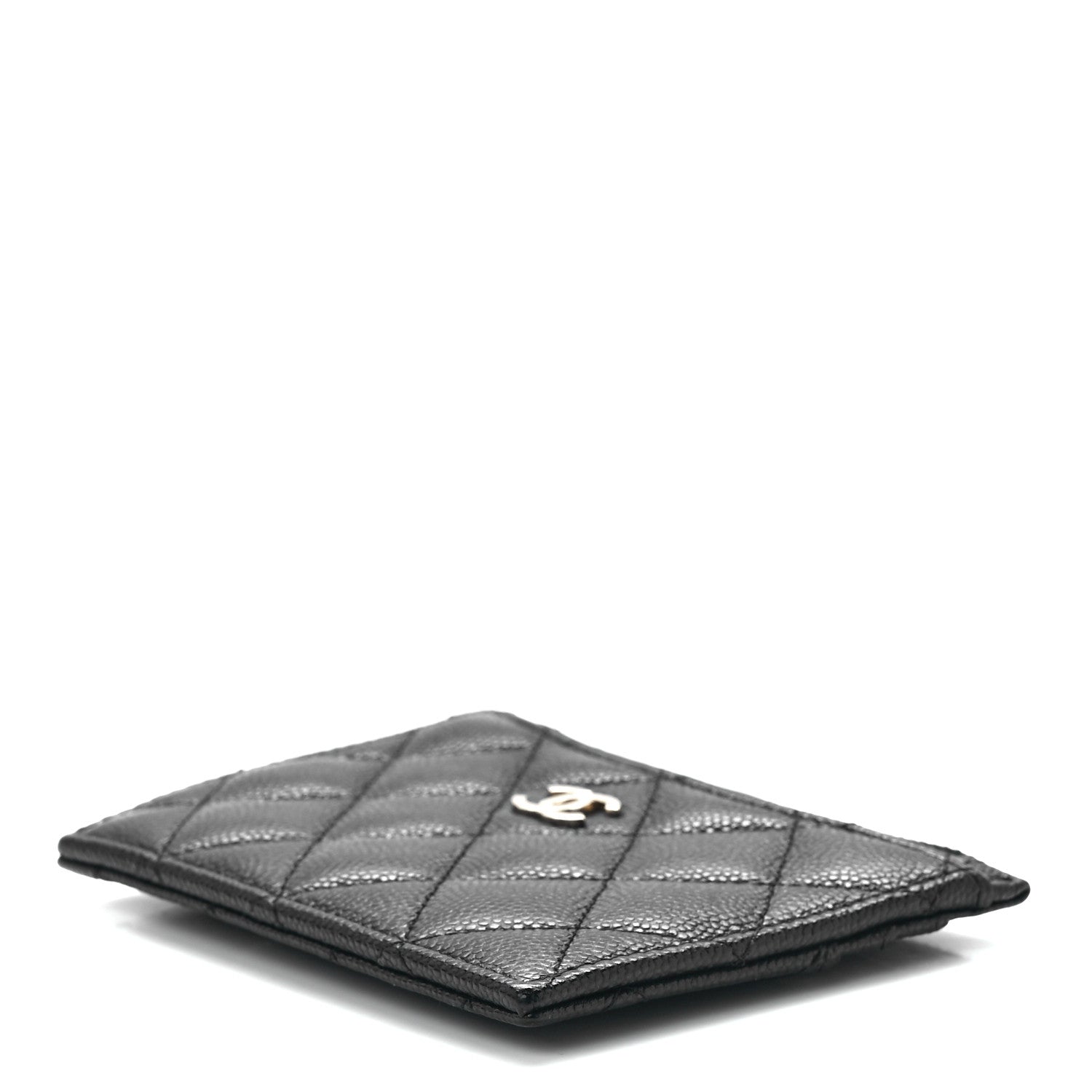 Chanel Caviar Quilted CC Zip Card Holder Black 9 of 12