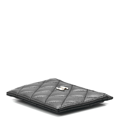 Chanel Caviar Quilted CC Zip Card Holder Black 9 of 12