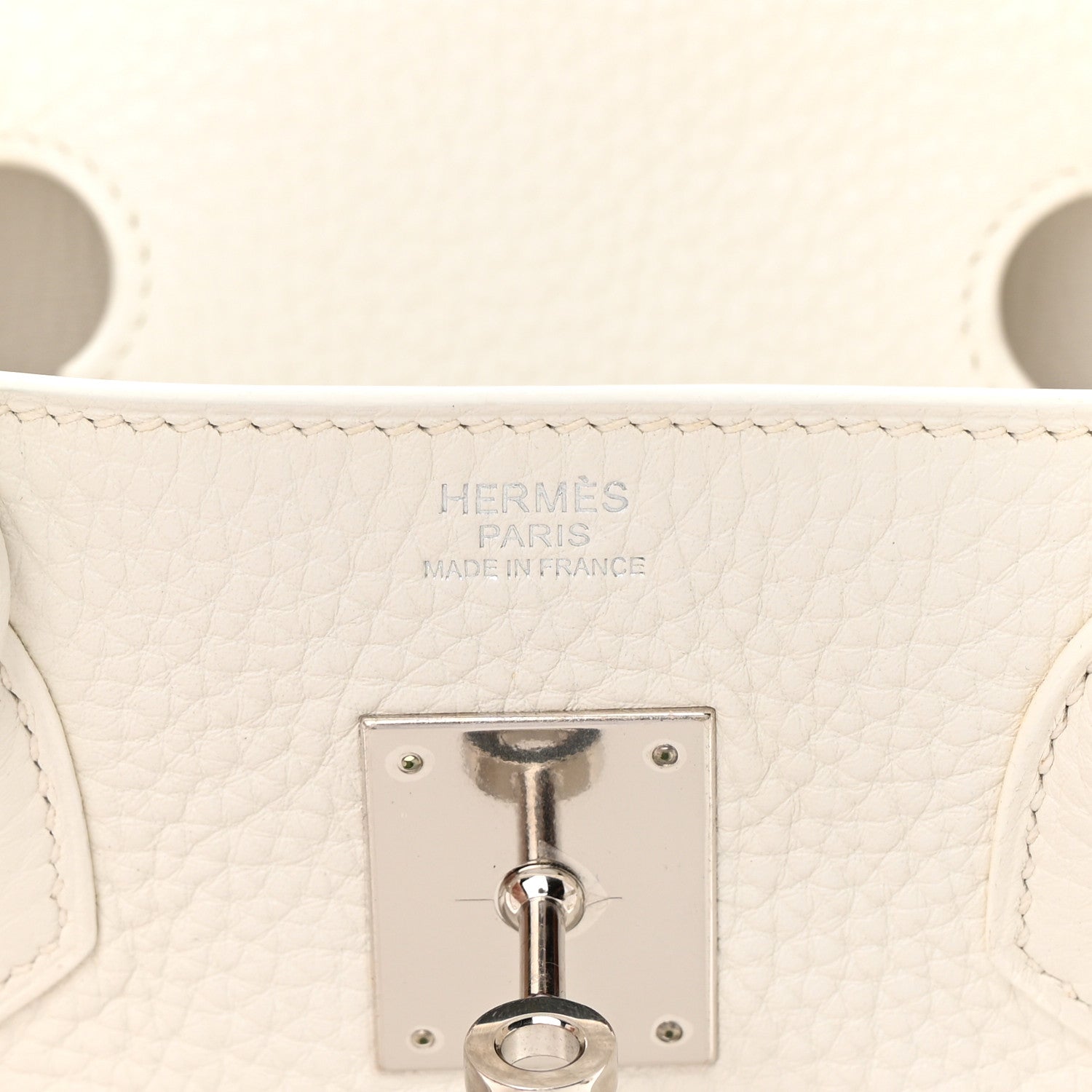 Hermes Taurillon Clemence Birkin 30 White 6 of 18