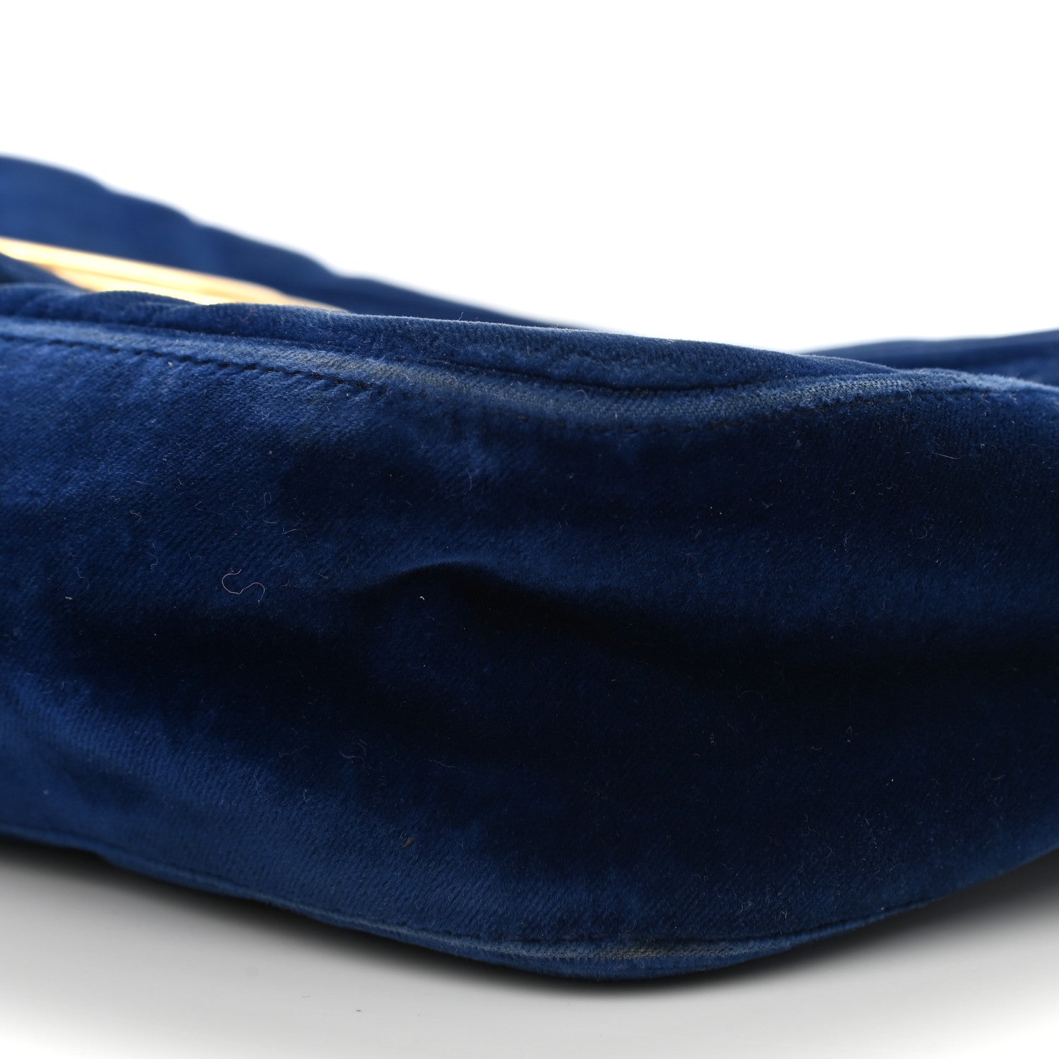 Gucci Velvet Matelasse Medium GG Marmont Shoulder Bag Cobalt Blue 10 of 14