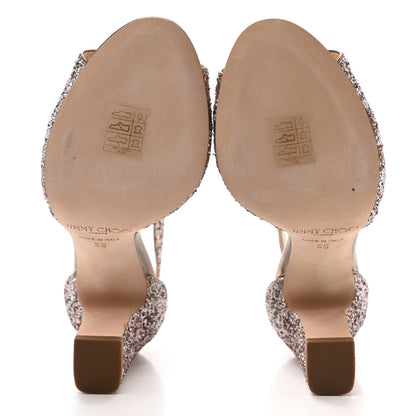 Jimmy Choo Glitter Carrie 65 Sandals 35 Natural 5 of 9