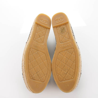 Chanel Lambskin CC Espadrilles 40 Black 5 of 9